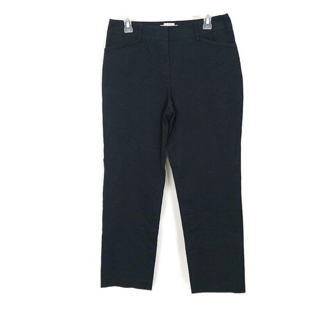 Talbots Womens sz 10 Pants Curvy Straight Casual Career Blue Chino